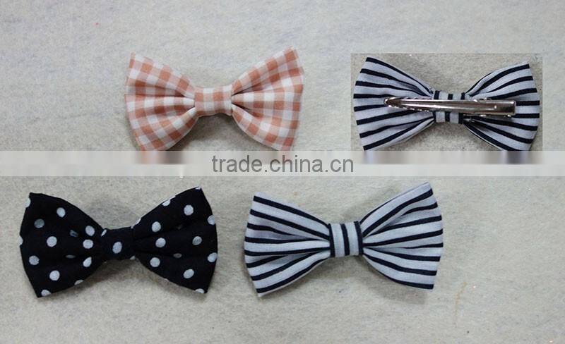 fashion fabric bow tie hair clips set