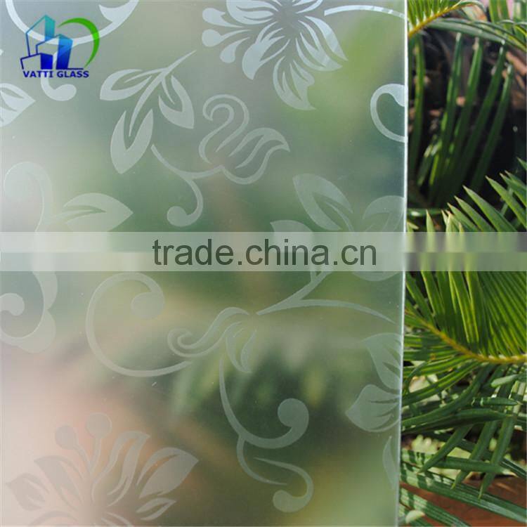 10mm 12mm acid etching office partition glass wall acid etched glass partition wall