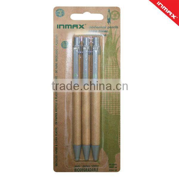 Eco-range stationery items in PDQ packing