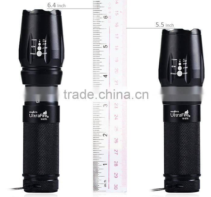 zoom aluminum flashlight keychain portable led flashlight