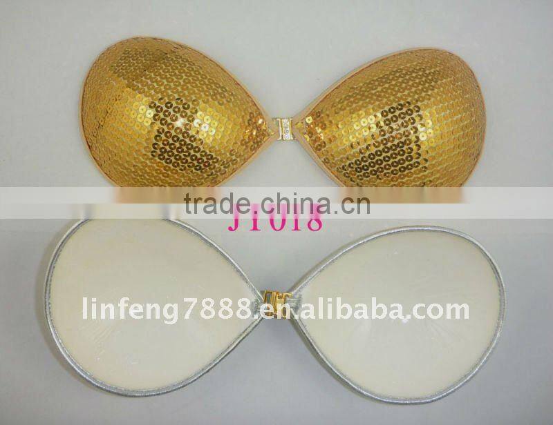 self-adhesive bra with sparkling sequins young ladies sexy underwear bra with photos