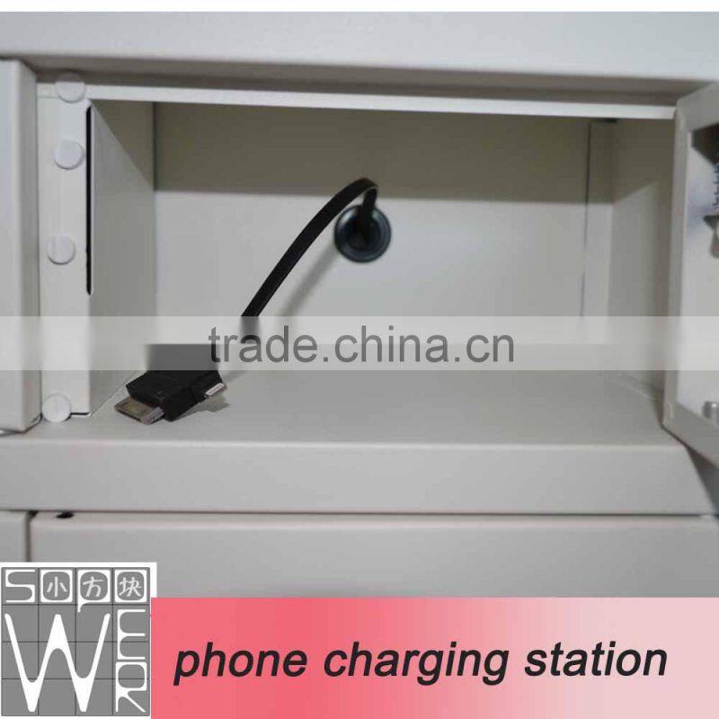 9 compartment steel locker charging cart