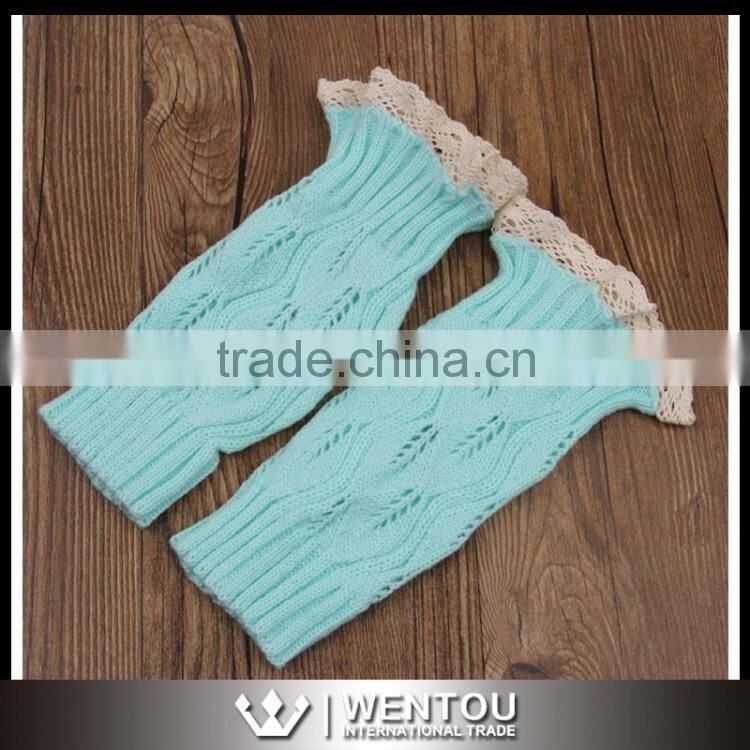 Winter Soft Cuffs Knitted Crochet Women Boot Sock Cuffs