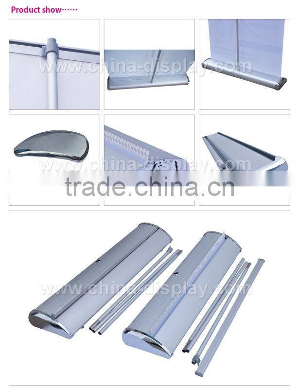 Economical single side or double side roll up banner pull up stand