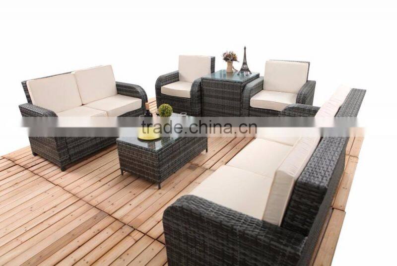weatherproof and fireproof cheap 6pcs rattan sofa sets