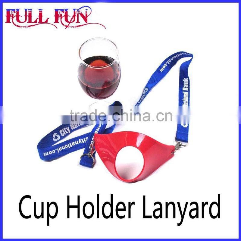 2016 various style cup holder lanyard polyester lanyard