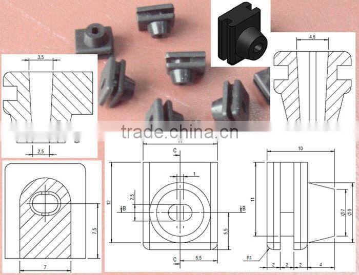 1/8" 1/16" 1/32" 1/4" 1/2" 1" 2" 3" Semi-Standard rubber Grommets rubber bushing fairleads