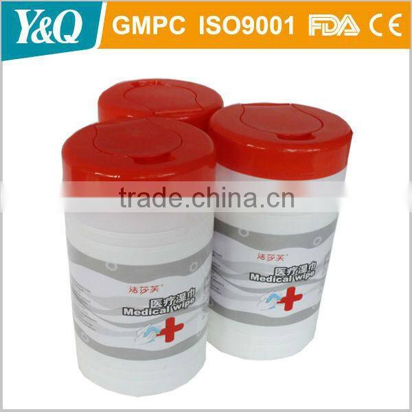 100pcs barrel packing hospital cleaning antiseptic wipe