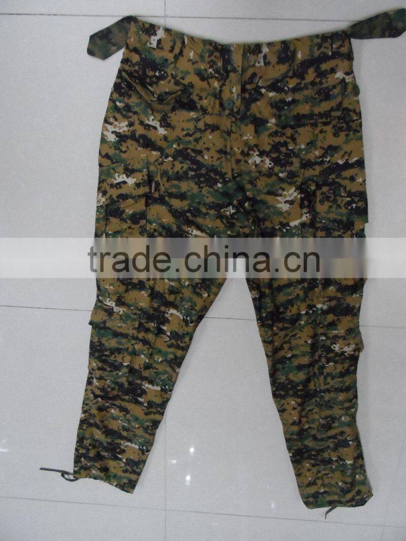 OEM cotton polyester ripstop jordan army green digital camouflage tactical ACU military uniform
