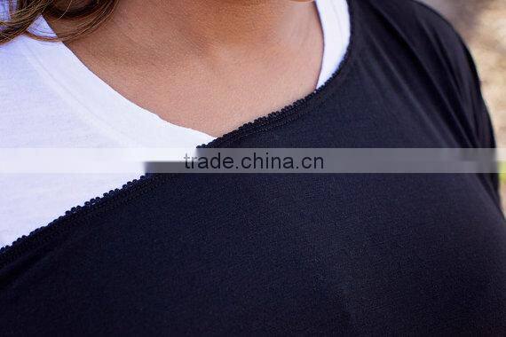 bamboo spandex jersey navy blue Infinity Baby Breast Feeding Apron