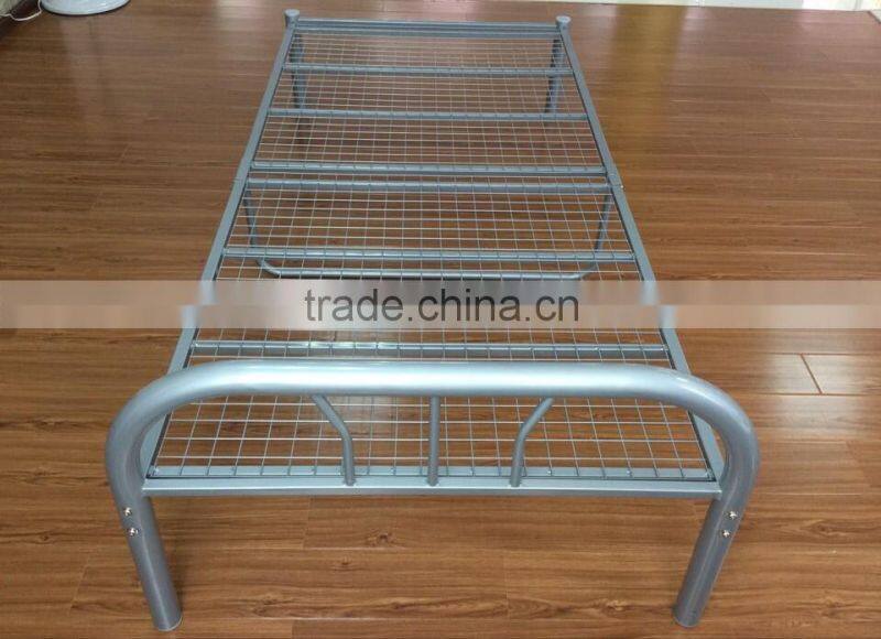 silver grey twin size metal bed frame