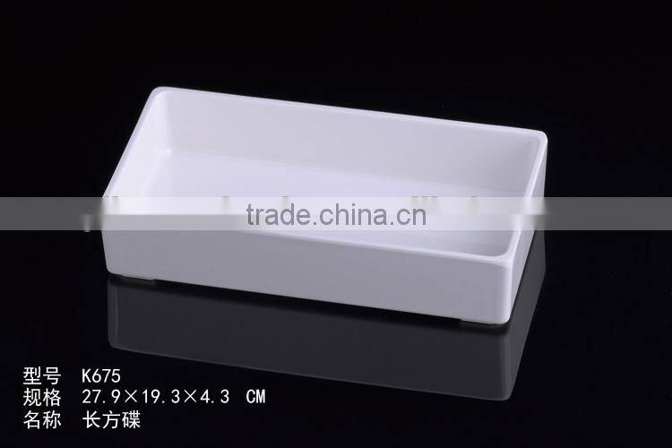 100% mealmine A5 top food grade unbreakable white melamine dessert plates with custom print