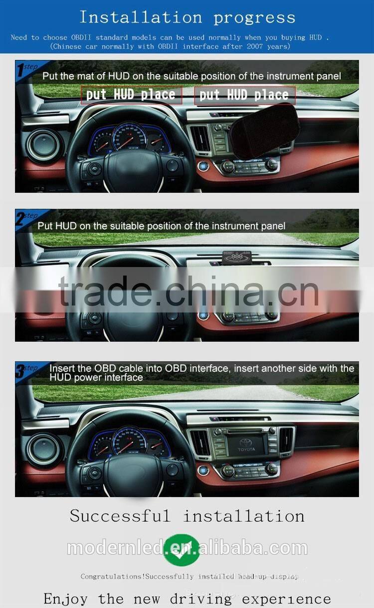 2016 New A8 OBD hud tpms Heads Up Display HUD