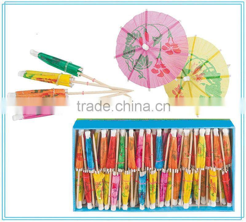 Decorated wooden toothpicks