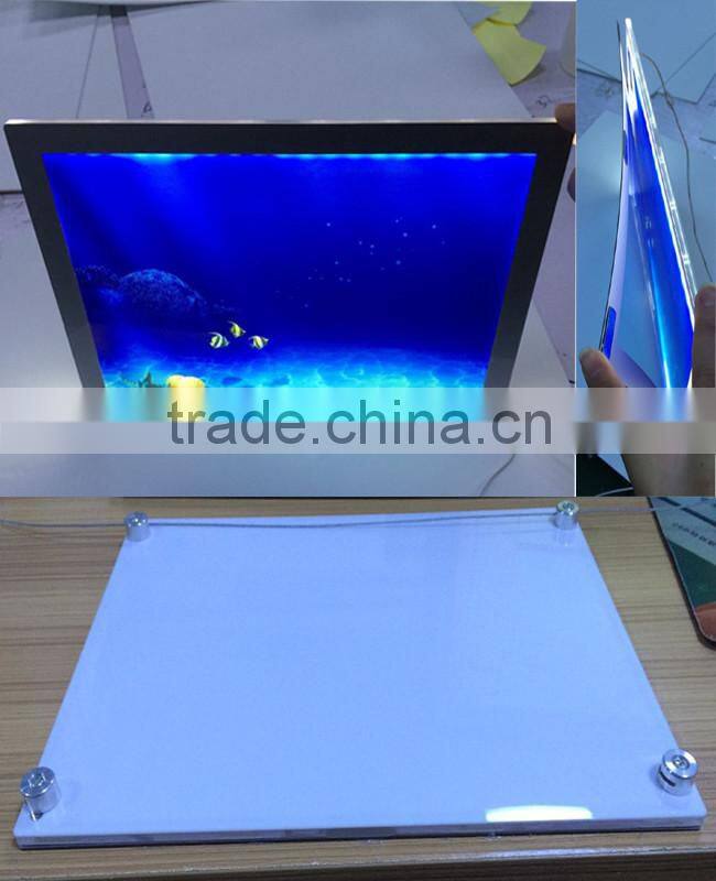 New Christmas Cable hanging system display led edge lit sign base digital photo frame