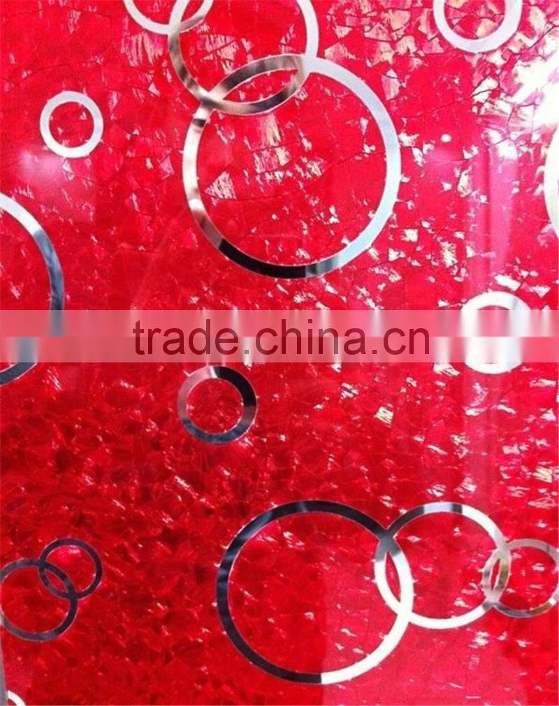 cheap supplier design ice flower mirror glass for interior decoration