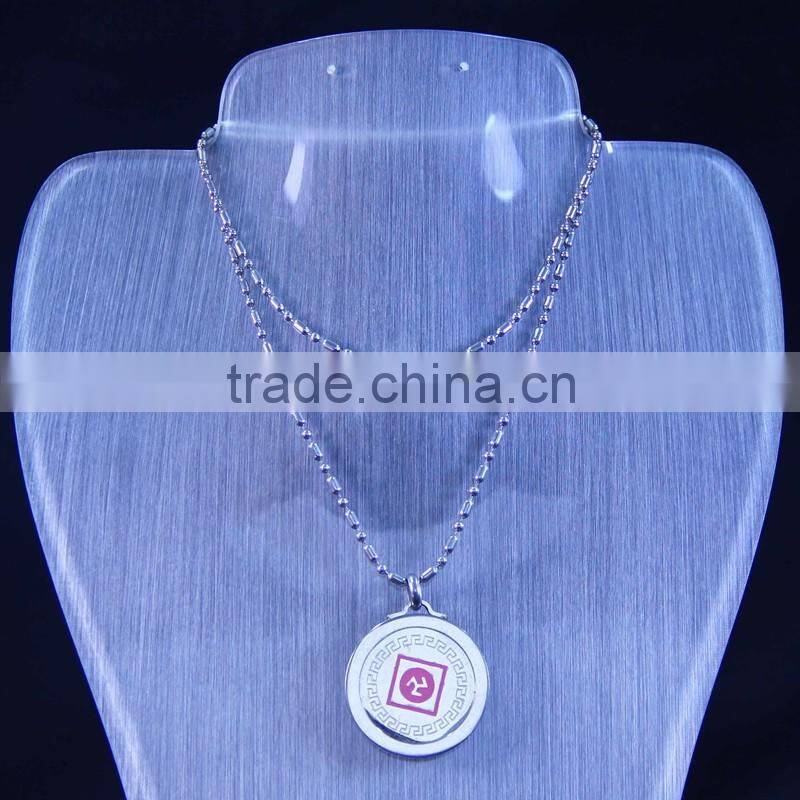 Wholesale 18k gold color meaningful crystal pendant necklace