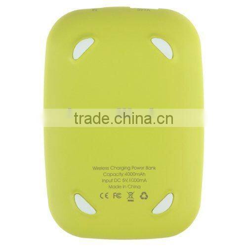 Compact Designed Qi-Compliant Inductive Charger With Built-in 4000mAh Battery Pack For Smartphones Tablets MP3......