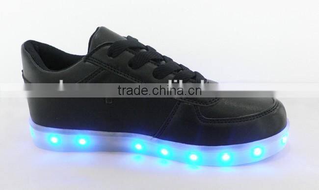 2016 New Shinning PU Light Up Children Casual LED Sneaker Sports Running Shoes