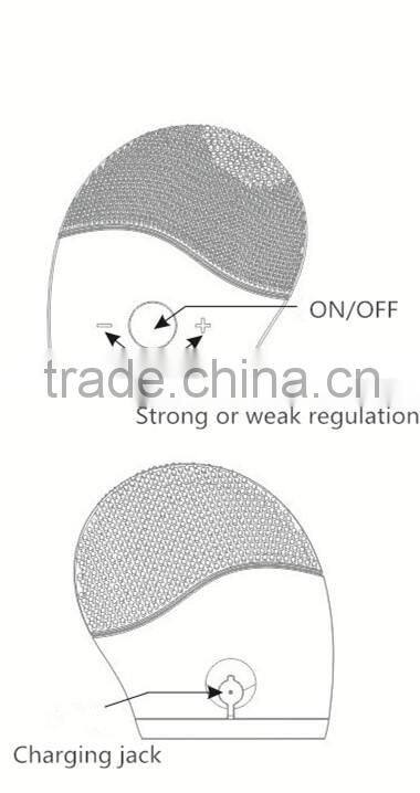 popular 2015 soft silica gel Skin Vibration Slimmer Face cleansing massager functional