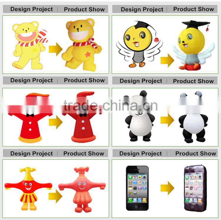 Lower price inflatable dinosaur cartoon with LED