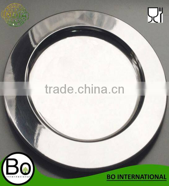 stainless steel Round Mirror food plate Tray
