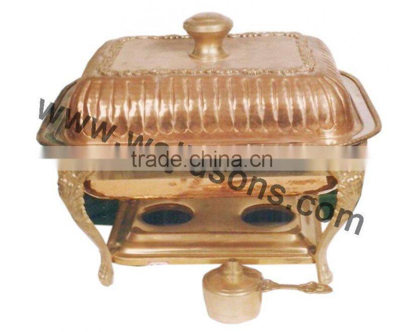 brass plated chafing dish | fancy chafing dish for sale | modern chafing dish for decor | best finish chafing dish