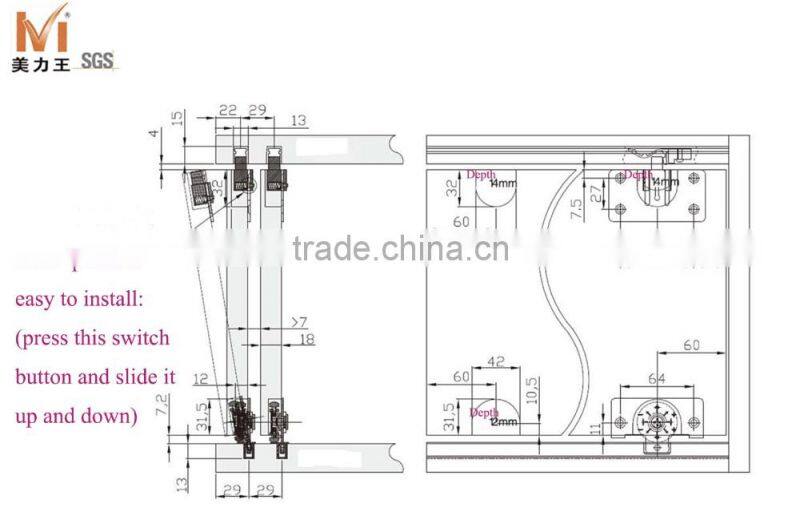Closet Furniture Wardrobe Sliding Door Rollers Sliding Door Fittings Sliding Door System