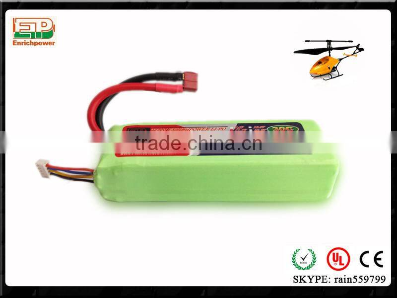 22.2V 30C 6S1P 8000mah recharge RC battery with high density for multirotor