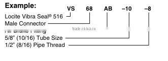 861Nut,Air Brake Fittings for Copper Tube, Brass valve