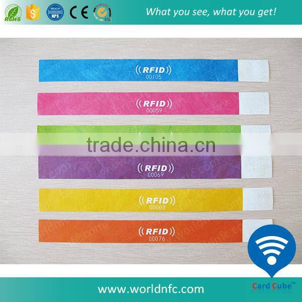 NFC Disposable Paper NTAG213 Wristband for Event