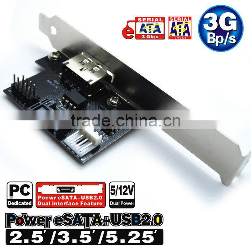 PCI eSATA Card I-type connector PCI Slot Bracket PCI ESATA SATA USB TO SATA cable