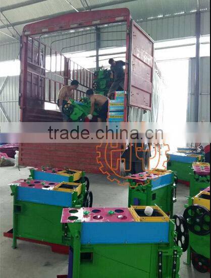 Ccorn thresher machine with peeler