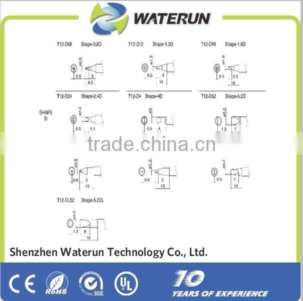 T12 Series Soldering Tips with Ceramic,used with HAKKO FX-951,FX-952,and 942 Stations