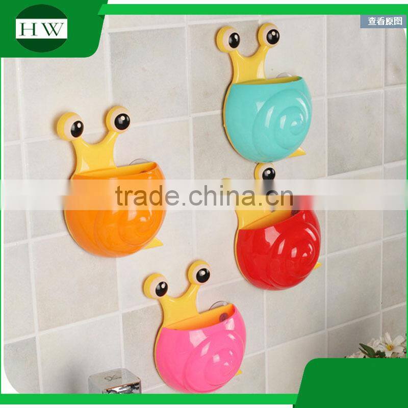Animal toothbrush holder plastic snail toothbrush holder Snail Wall Mount Toothbrush Holder With Suction Cup Kids