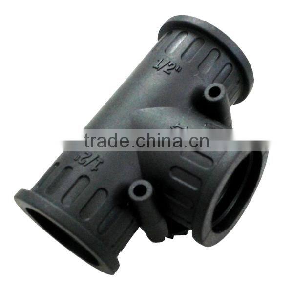 Rubber connector flexible corrugated conduit connector