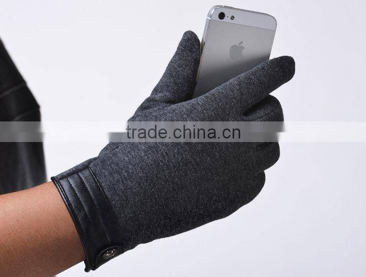 soft warn men golves for touch screen smart mobile phone