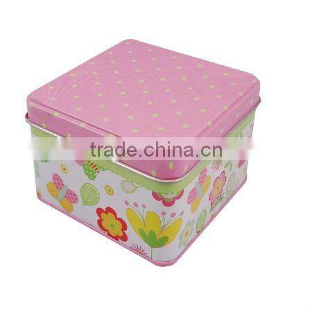 hot sale tin lovely square jewelly tin can
