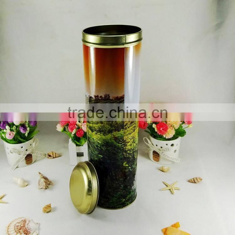 factory wholesale promotional gift red wine metal tin tube