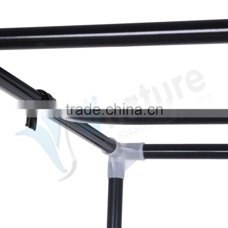 Double canvas fabric clothes portable wardrobe closet storage shelf