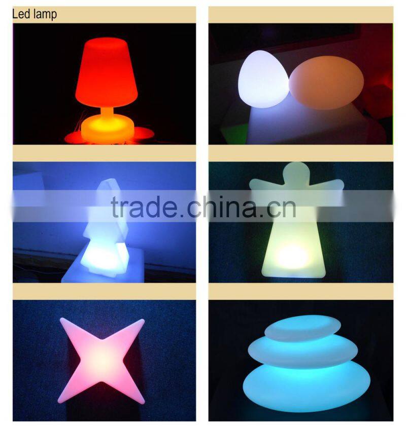 Manufacturer L36.5*W32.5*H27CM leather figure PE ice bucket stand lighted with remote control 16 mix changeable colors