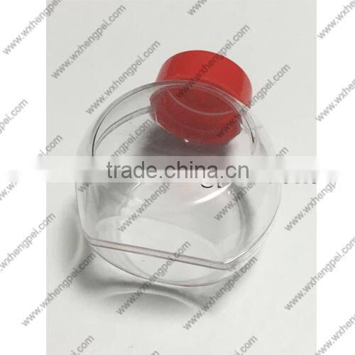 Cleverish portable cute transparent red lid plastic storage jewelry wedding bottle kit