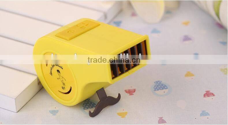 Creative mini fan summer hand-held whistle Cool fan new ultra-thin portable two tranches variable speed fan
