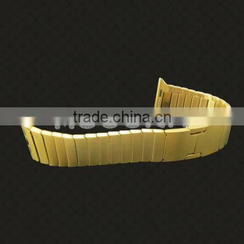 Stainless steel strap for watch gold plating band gold luxury accessories for apple watch