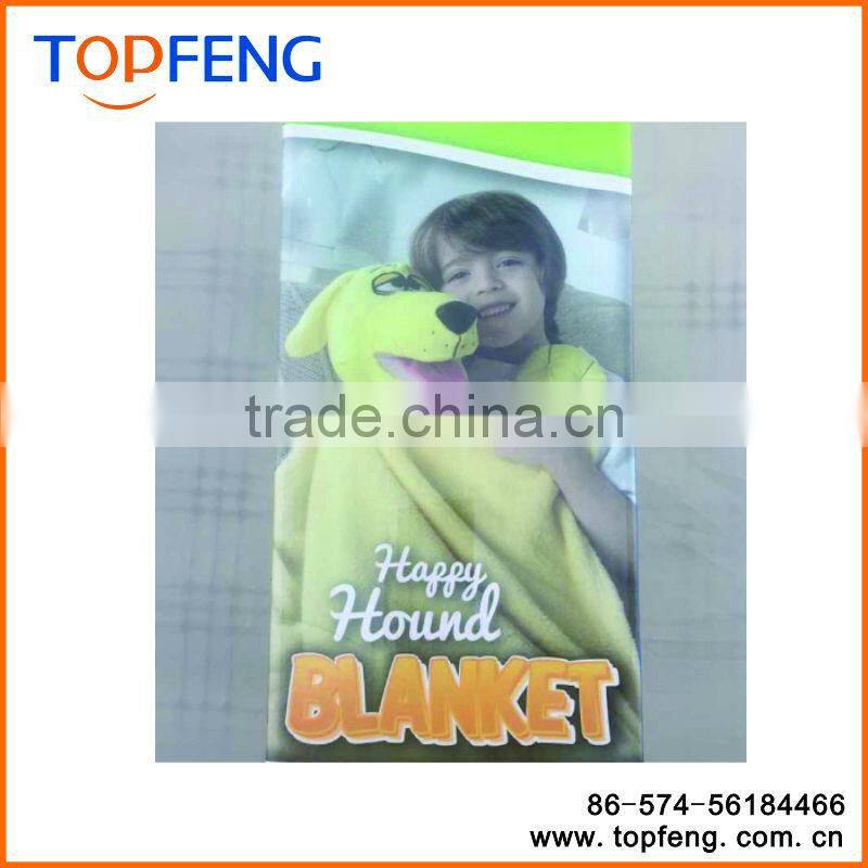 Child snuggle puppets happy hound blanket dog blanket