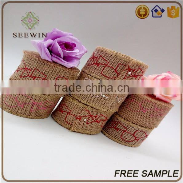 high quality burlap wholesale fabric ribbon for deco