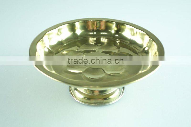 2015 Hot sale Vintage Style Unique golden stainless candy dishes