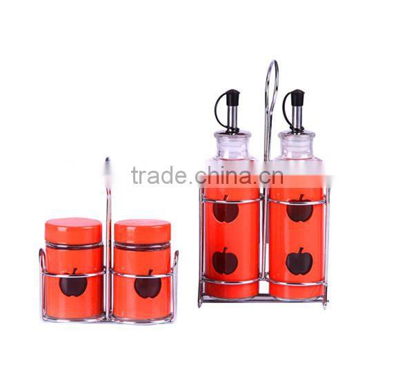 new-designed glass oil and vinegar bottle with cork cap