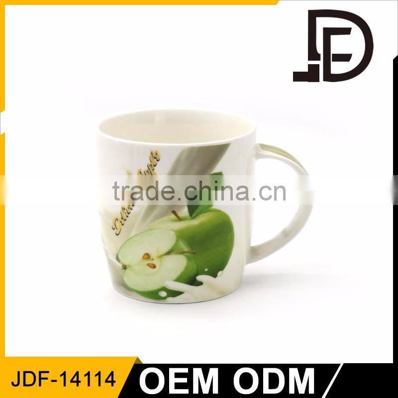 Drinkware tulip decal pattern cup 12oz ceramic custom coffee mug