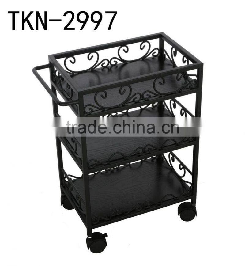 Portable manicure furniture cabinet with movable stool inside for Nail Salon TKN-2997